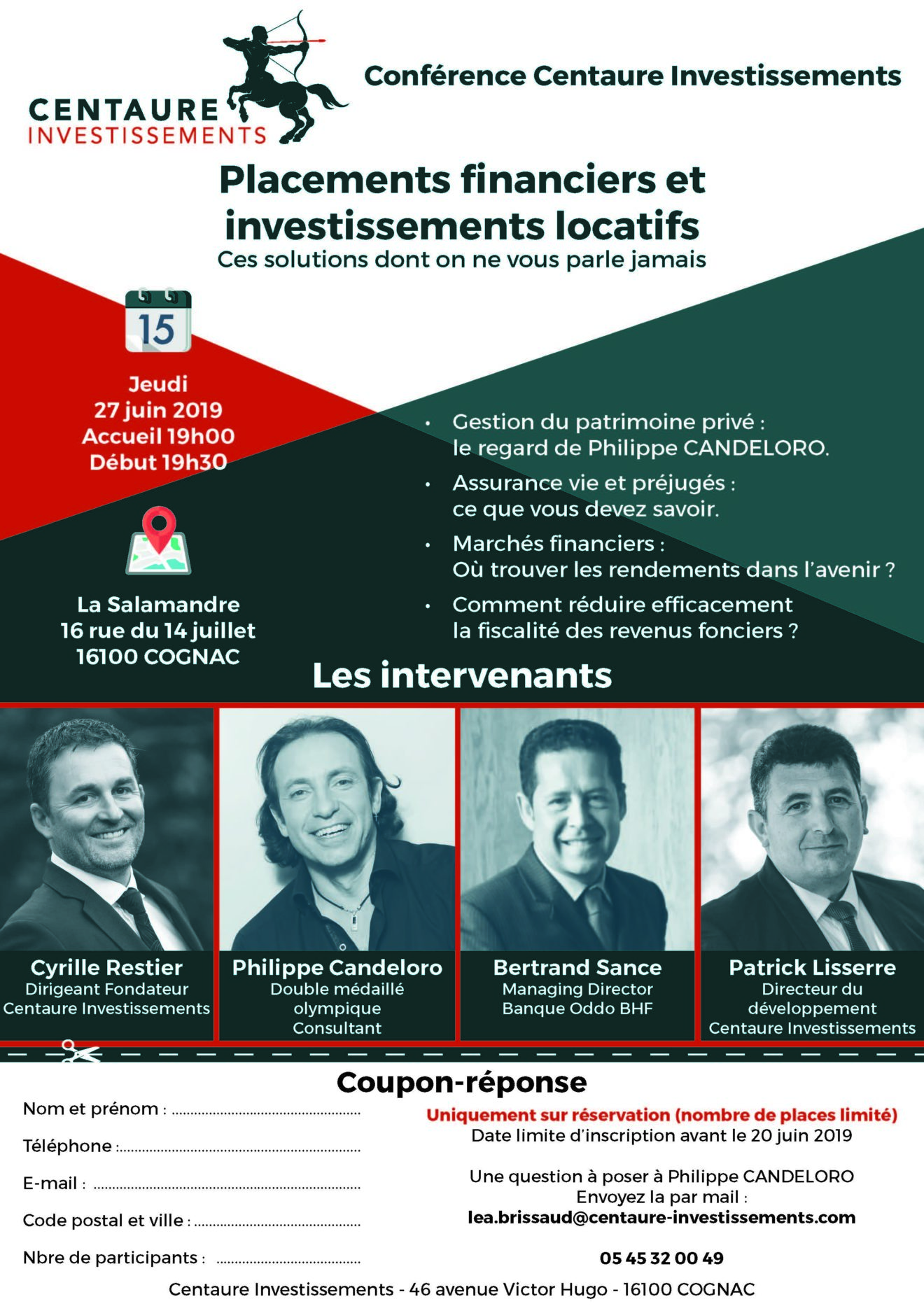 Conférence avec Philippe CANDELORO : Placements financiers et investissements locatifs - Ces solutions dont on ne vous parle jamais ...
