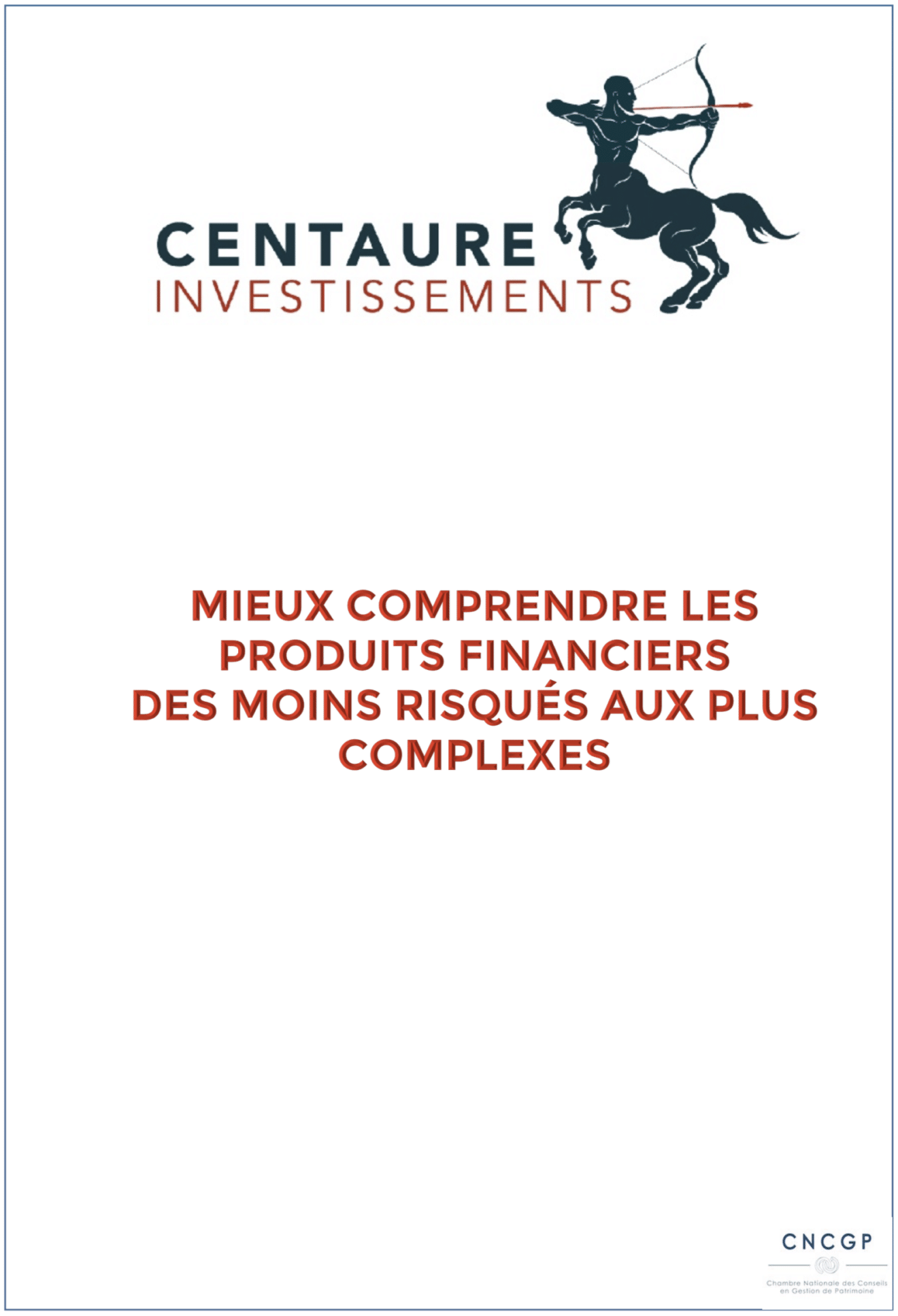 GUIDE PÉDAGOGIQUE DES PRODUITS FINANCIERS
