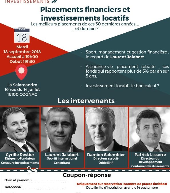 Conférence : placements financiers et investissements locatifs