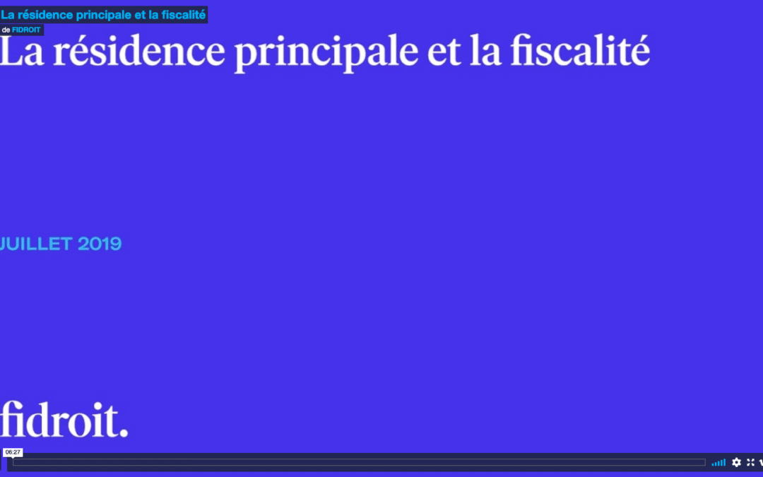 La résidence principale et la fiscalité