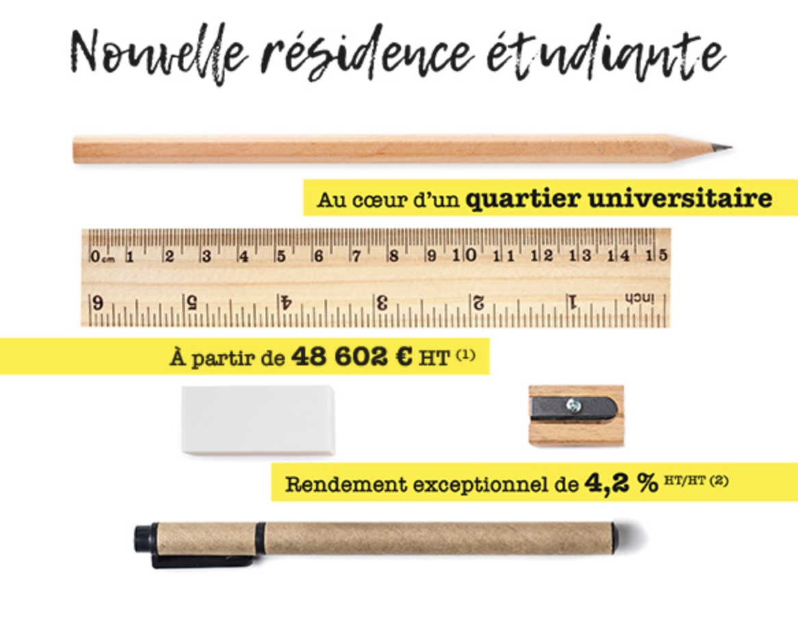 Investir en résidence pour étudiants ＂LE FOKUS＂ à PAU (64)