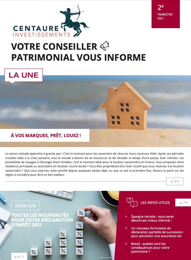 Votre conseiller patrimonial vous informe