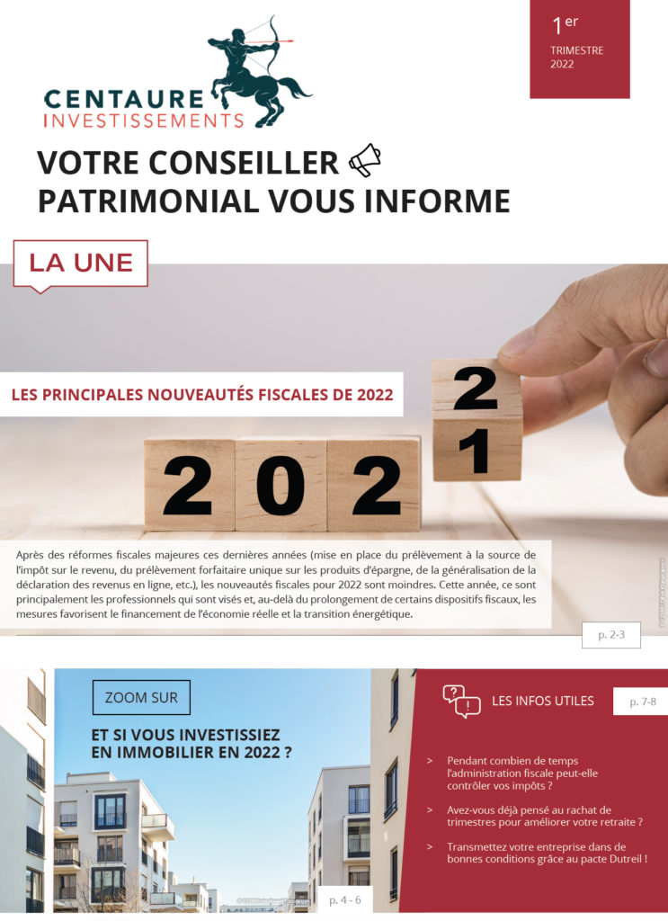 Votre conseiller patrimonial vous informe