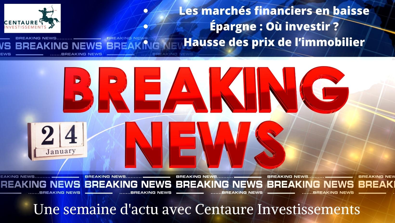 breaking news Centaure Investissements
