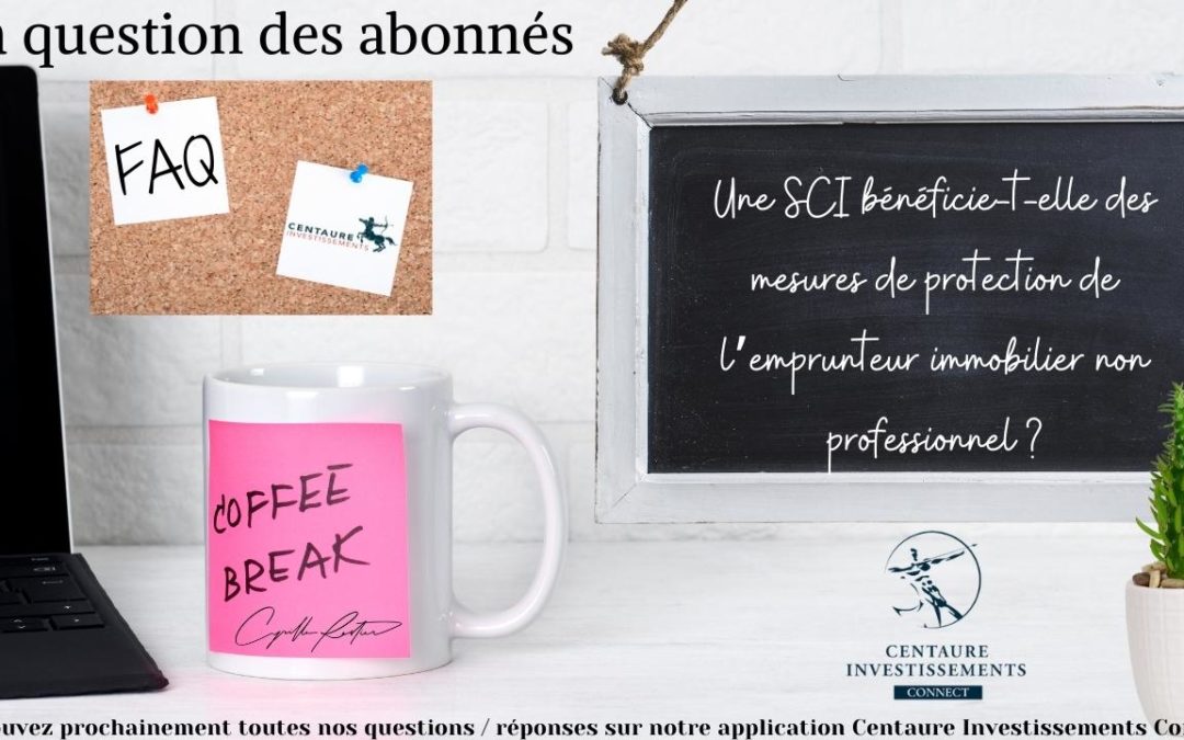 Une SCI bénéficie-t-elle des mesures de protection de l’emprunteur immobilier non professionnel ?