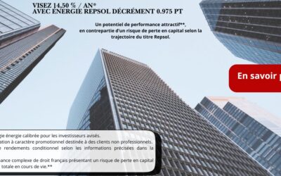 Visez 14,50 % / an* avec Énergie Repsol Décrément 0.975 Pt