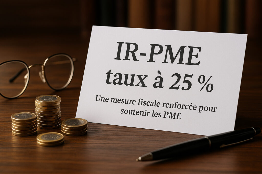 soutenir les PME IR-PME : taux à 25 %