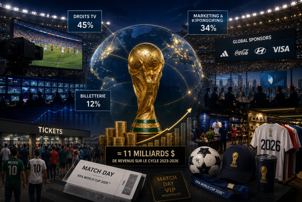 Loges d’hospitalité VIP en tribune lors d’un match de la Coupe du monde 2026